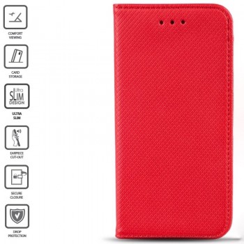 Raudonas atverčiamas Talone dėklas (HTC U11)